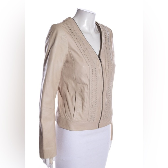 Hinge Cream Tan Leather Jacket - Picture 2 of 10